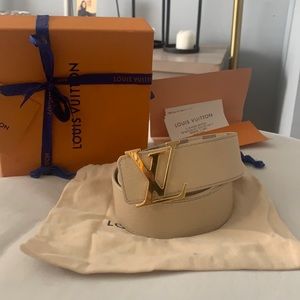 Louis Vuitton Damier azur reversible belt